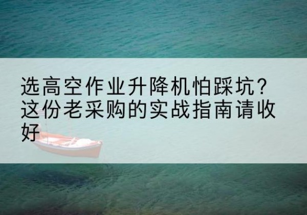 大宁高空作业升降机厂家推荐-选高空作业升降机怕踩坑？这份老采购的实战指南请收好